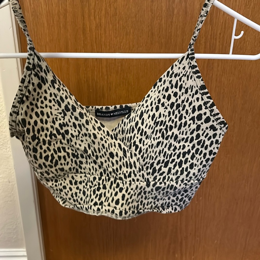Brandy Melville Cheetah print crop top
